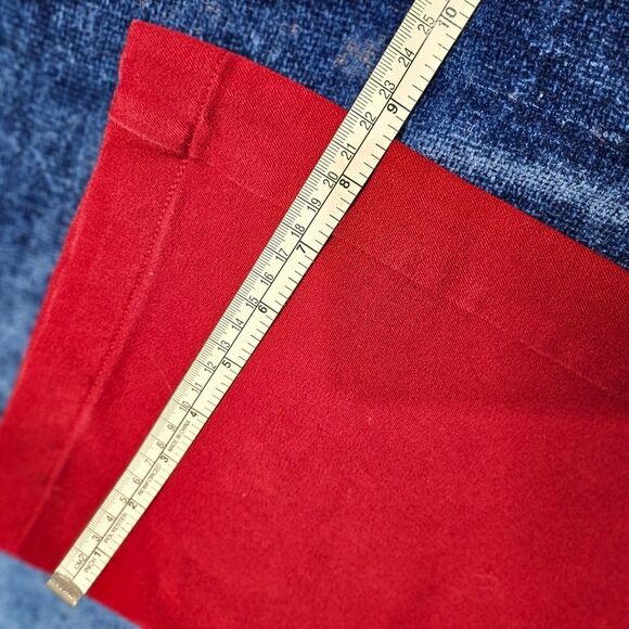 St. John Red Pants Casual Trousers Women 10 Gold Hardware - Picture 5 of 8